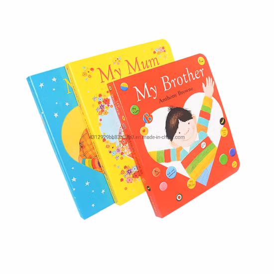 Professionelle Fabrik Hohe Qualität Dicke Pappe Runde Ecke Englisch Bunte Geschichte Kinder Bord Buch Druck